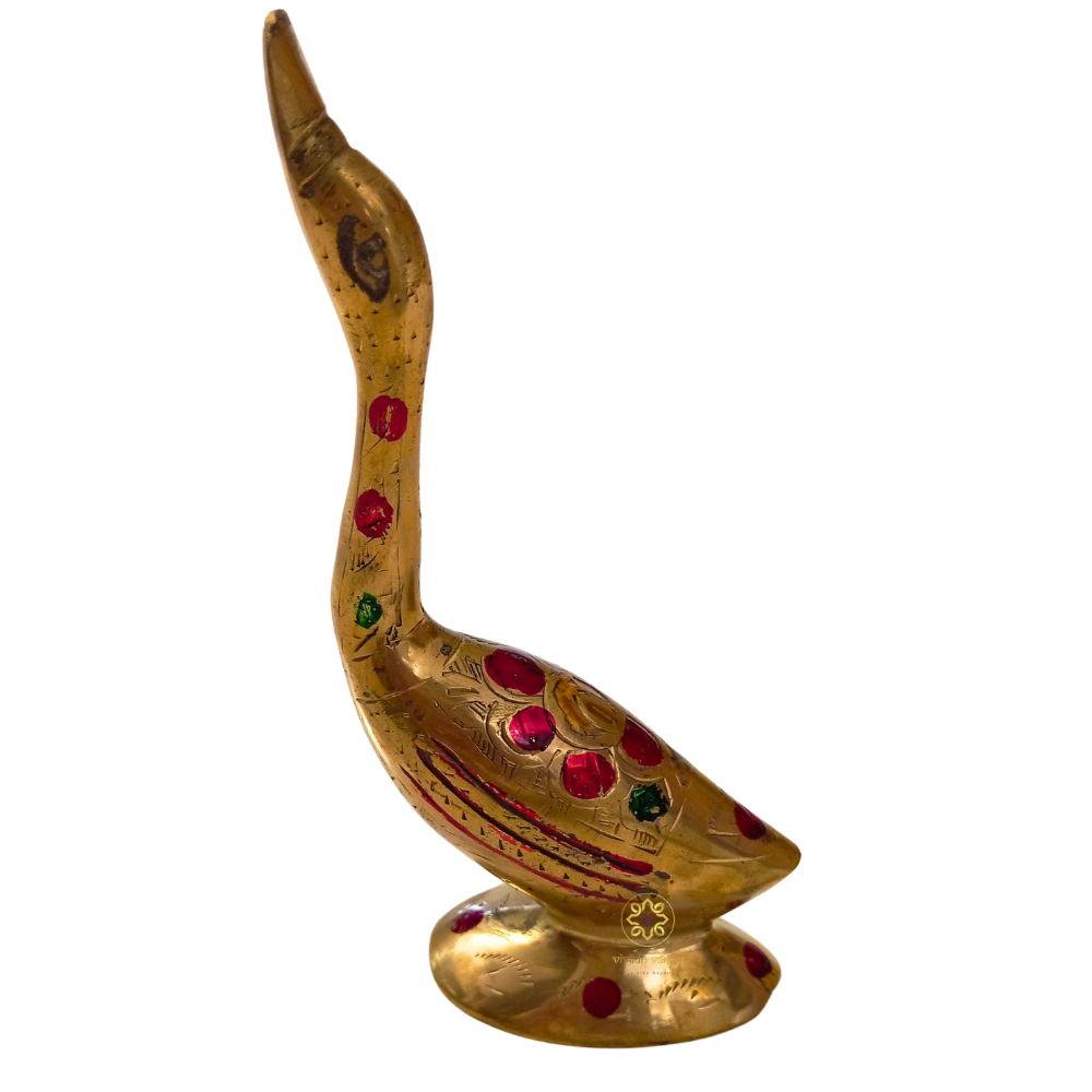 Mohak Hans Jodi – Love Enhancer Decorative Brass Swan Couple – Brass | Diwali Gifting | Home Decor | Housewarming Gift | Wedding Gift