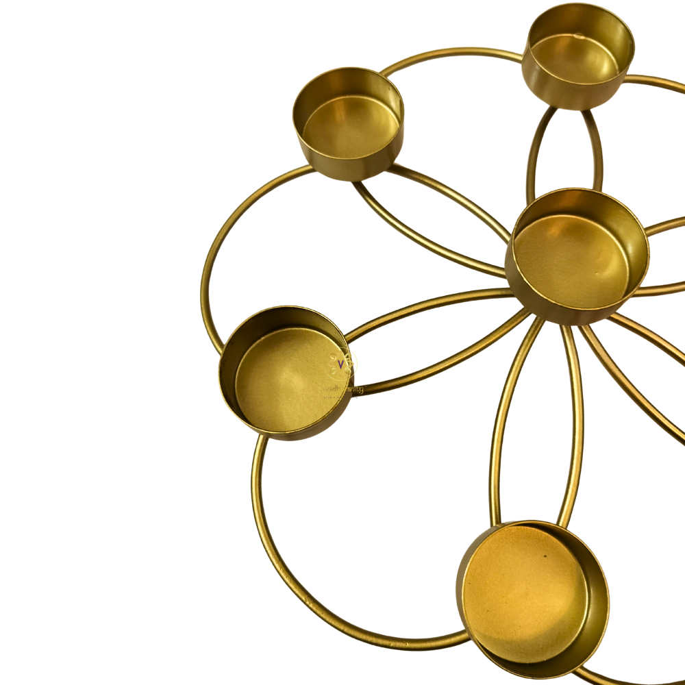 Glow Orbit – Contemporary Candle Holder with Petal Loops – Diwali Gifting | Home Decor | Housewarming Gift | Corporate Gifting