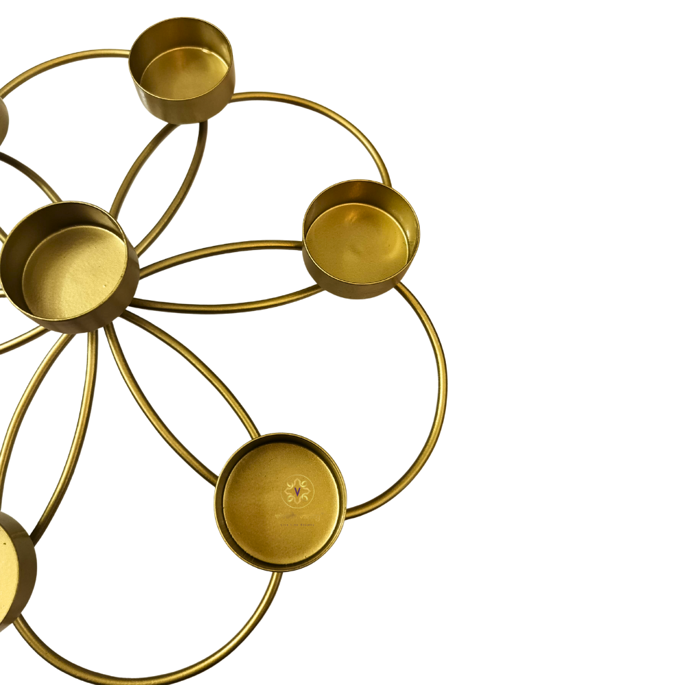 Glow Orbit – Contemporary Candle Holder with Petal Loops – Diwali Gifting | Home Decor | Housewarming Gift | Corporate Gifting