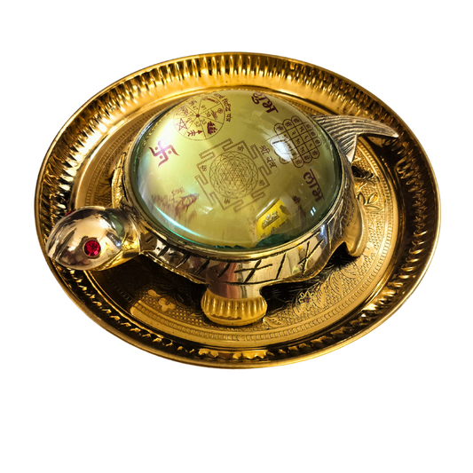 SaptSiddhi Yantra  – Vastu Tortoise with 7 Auspicious Yantras for Fulfilment & Prosperity – Brass | Pooja Decor | Diwali Gifting | Home Decor | Housewarming Gift