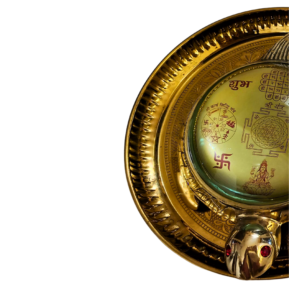 SaptSiddhi Yantra  – Vastu Tortoise with 7 Auspicious Yantras for Fulfilment & Prosperity – Brass | Pooja Decor | Diwali Gifting | Home Decor | Housewarming Gift