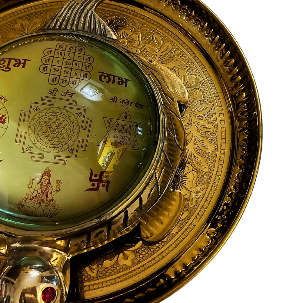 SaptSiddhi Yantra  – Vastu Tortoise with 7 Auspicious Yantras for Fulfilment & Prosperity – Brass | Pooja Decor | Diwali Gifting | Home Decor | Housewarming Gift