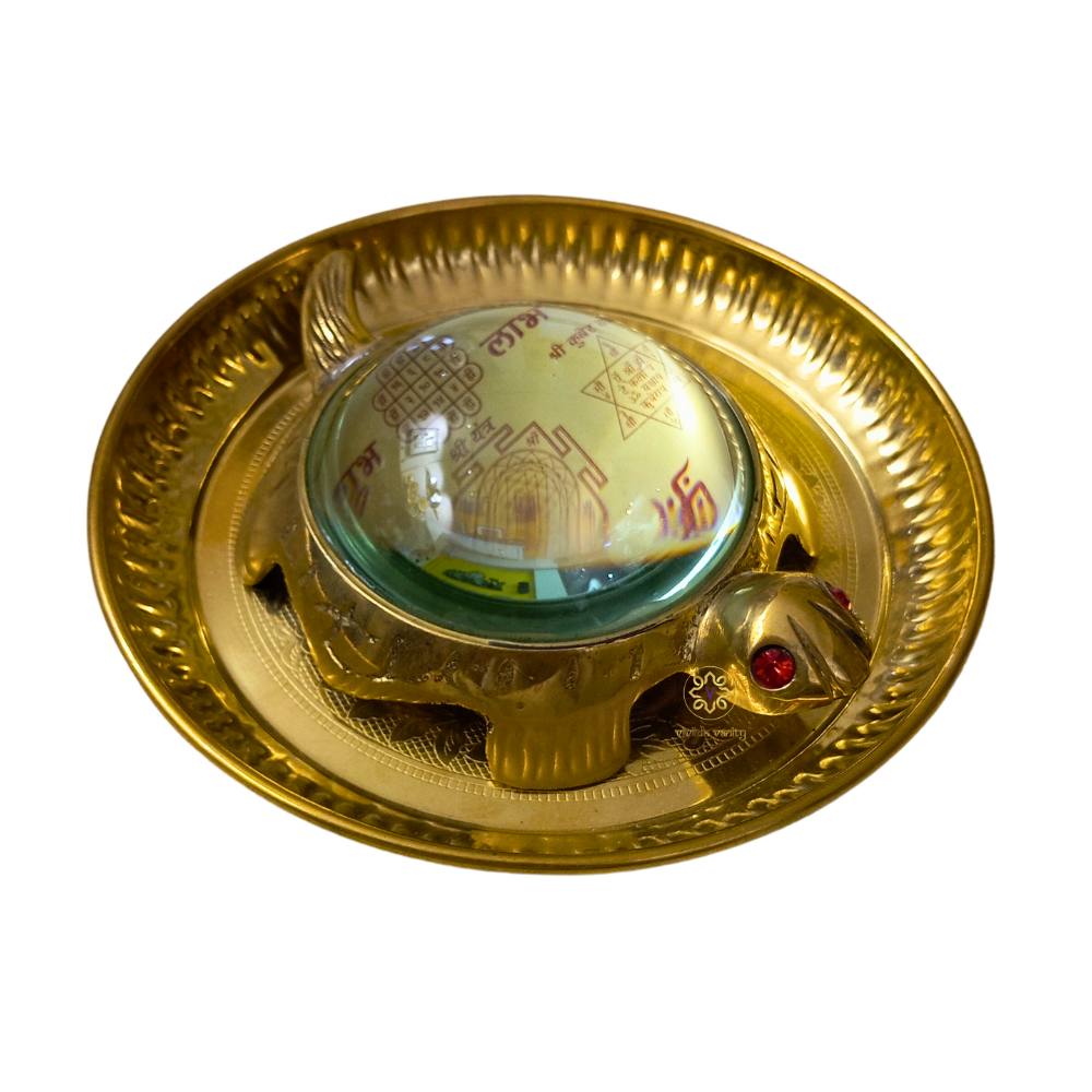 SaptSiddhi Yantra  – Vastu Tortoise with 7 Auspicious Yantras for Fulfilment & Prosperity – Brass | Pooja Decor | Diwali Gifting | Home Decor | Housewarming Gift