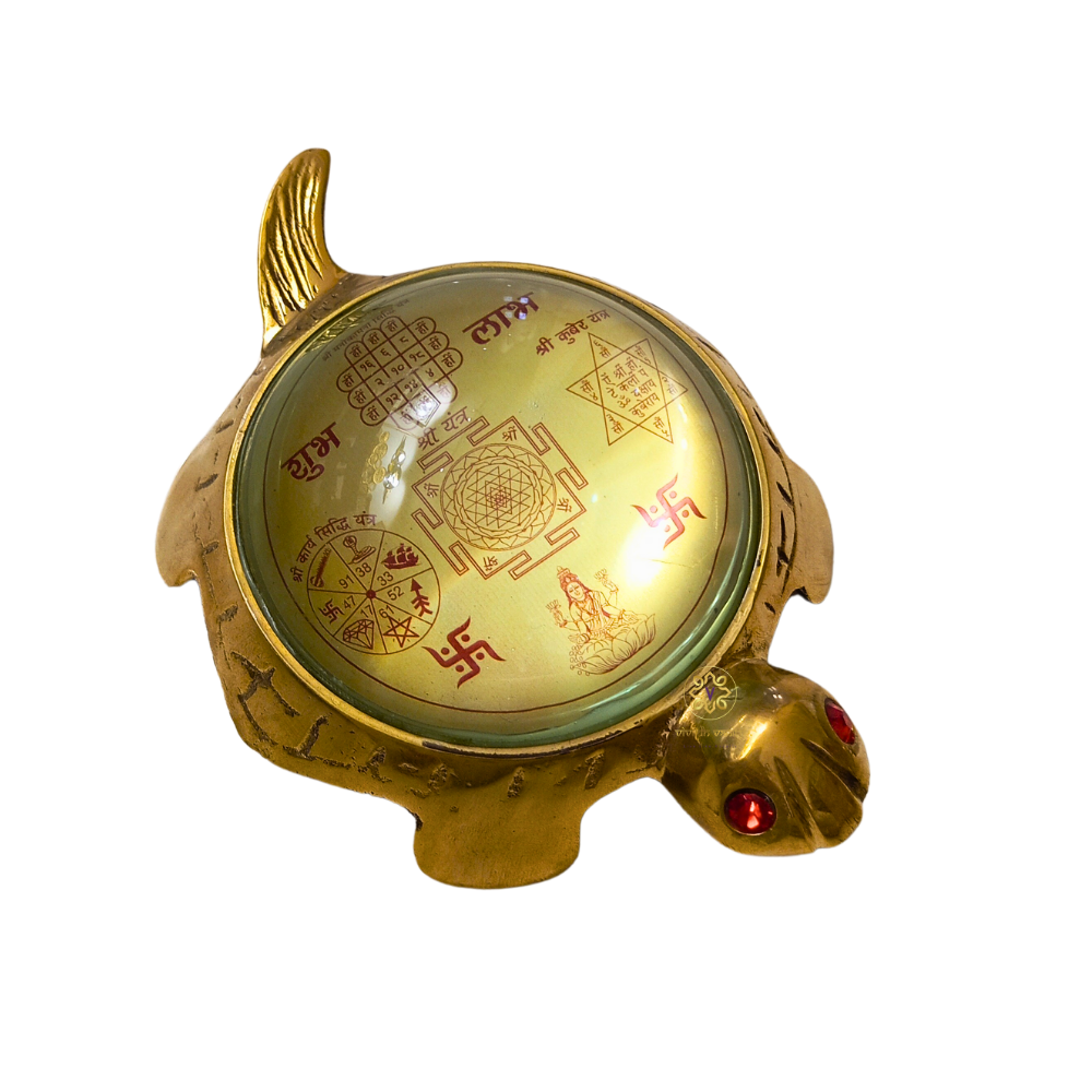 SaptSiddhi Yantra  – Vastu Tortoise with 7 Auspicious Yantras for Fulfilment & Prosperity – Brass | Pooja Decor | Diwali Gifting | Home Decor | Housewarming Gift