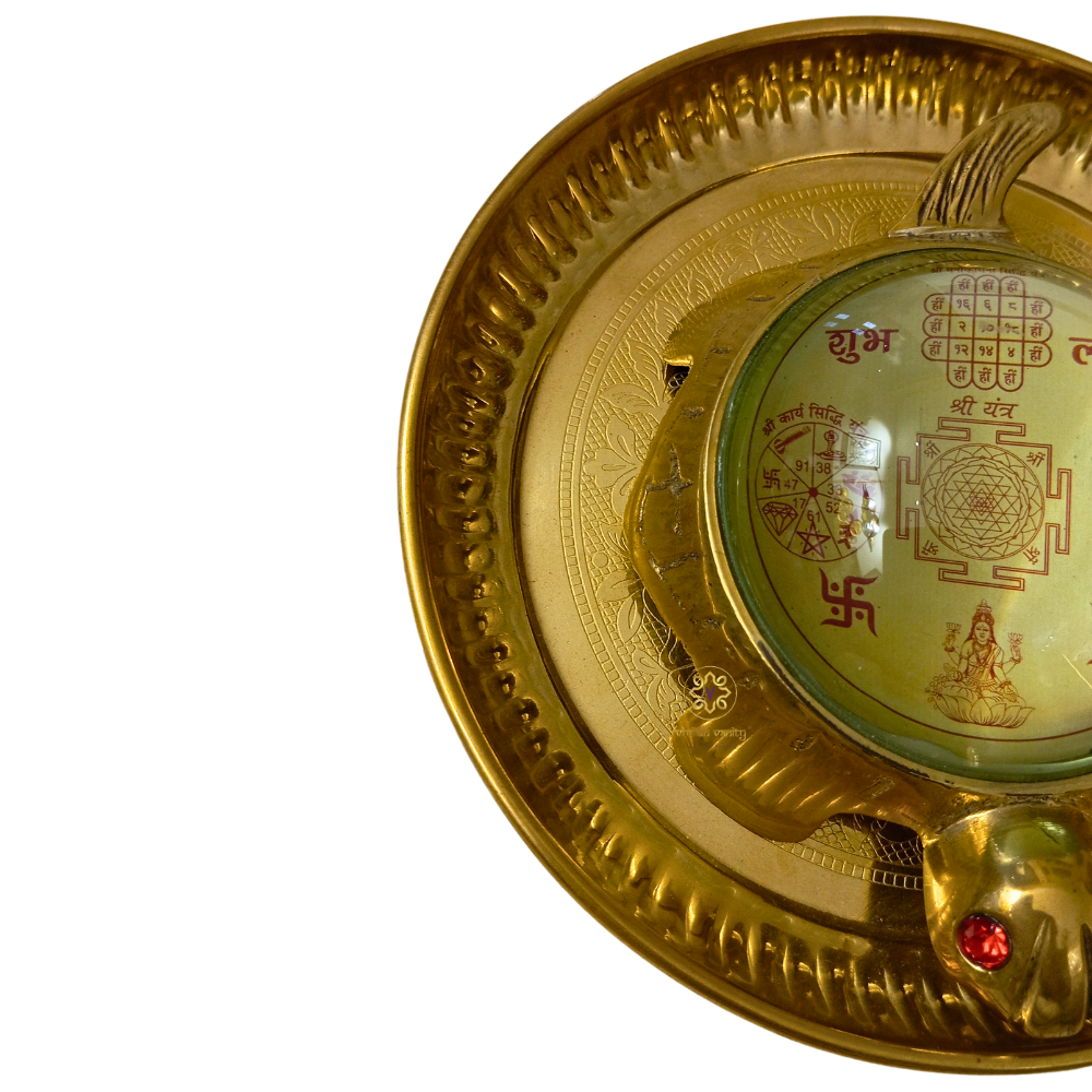 SaptSiddhi Yantra  – Vastu Tortoise with 7 Auspicious Yantras for Fulfilment & Prosperity – Brass | Pooja Decor | Diwali Gifting | Home Decor | Housewarming Gift