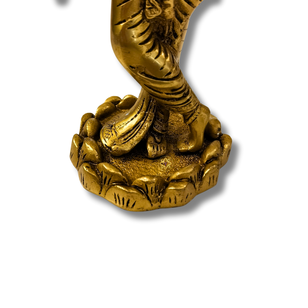 Murali Manohar – Brass Krishna Idol in Graceful Flute-Playing Pose – Brass | Pooja Decor | Housewarming Gift | Home Decor