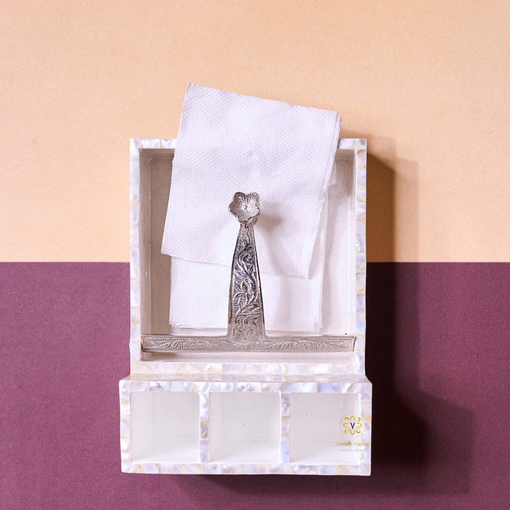 Raj Moti Sangraha - Cutlery & Tissue Holder – Dining Table Use | Diwali Gifting | Home Decor | Housewarming Gift | Wedding Gift