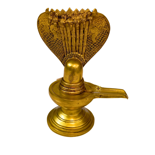 AnantaShiv Lingam – Pure Brass Shivling with Sheshnaag – Brass | Pooja Items | Diwali Gifting | Home Decor | Housewarming Gift