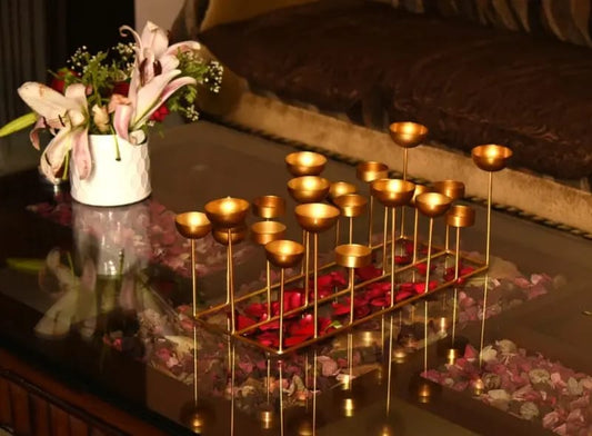 IllumeCraft 21 – Artistic 21 T-Light Frame – Diwali Gifting | Home Decor | Housewarming Gift | Corporate Gifting