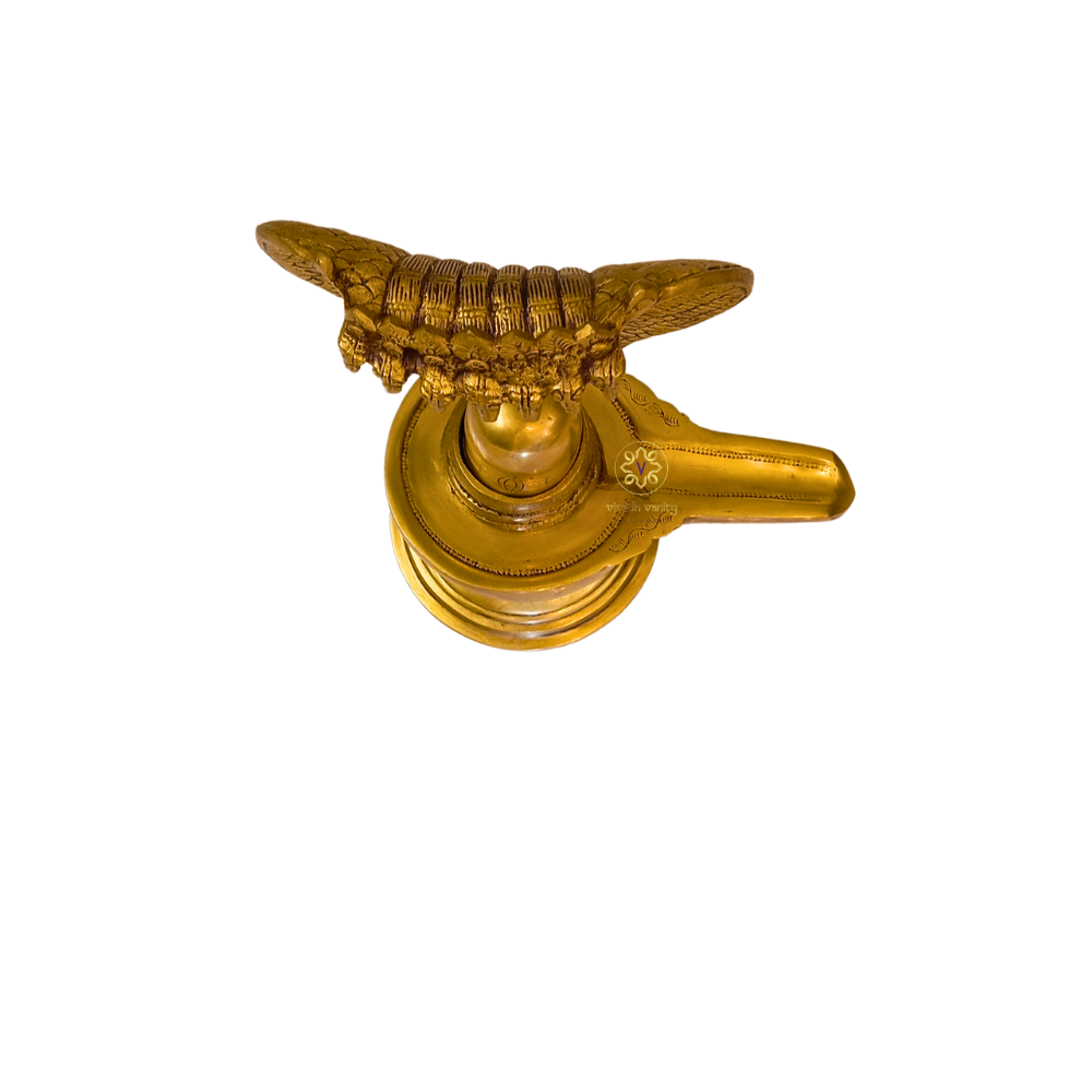 AnantaShiv Lingam – Pure Brass Shivling with Sheshnaag – Brass | Pooja Items | Diwali Gifting | Home Decor | Housewarming Gift