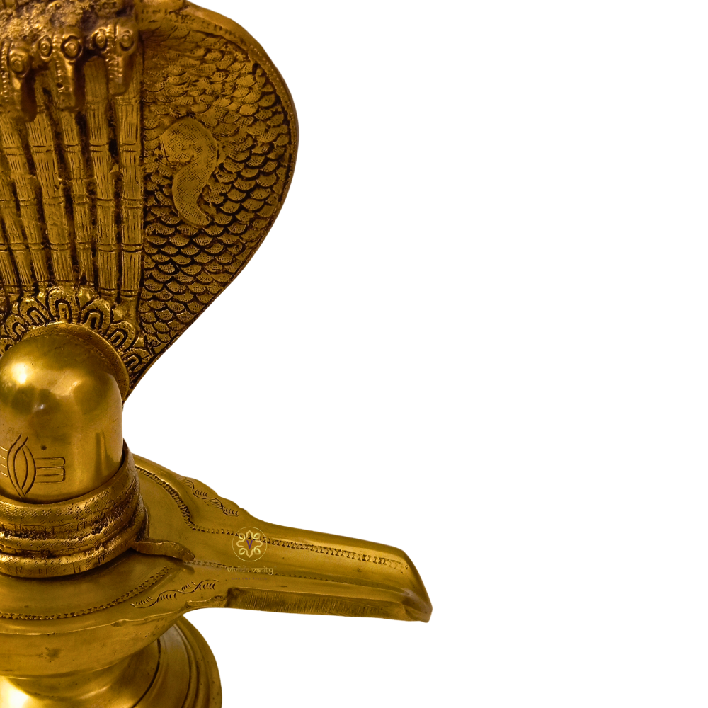 AnantaShiv Lingam – Pure Brass Shivling with Sheshnaag – Brass | Pooja Items | Diwali Gifting | Home Decor | Housewarming Gift