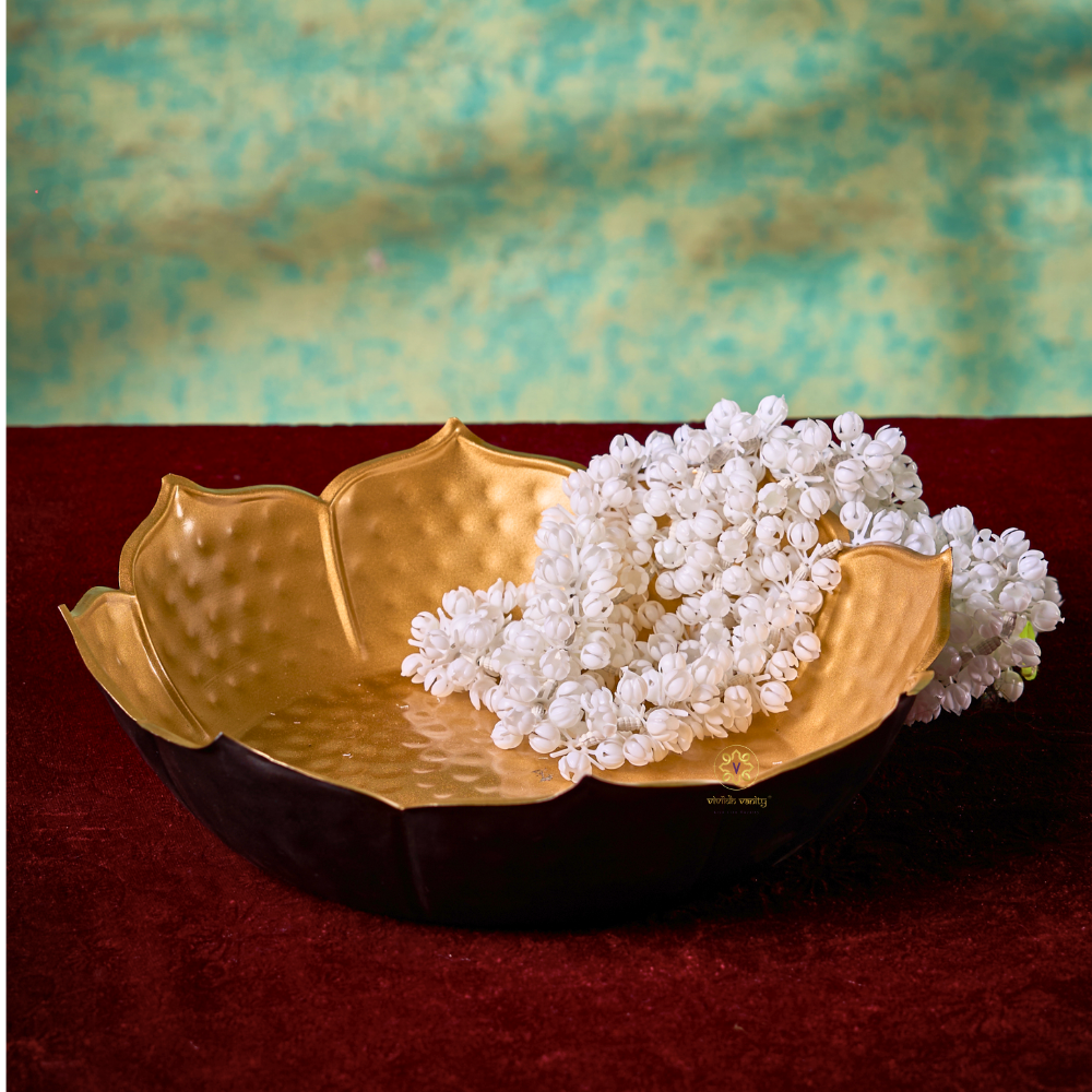GildPetal Urli – Gold-Lined Lotus Aluminium Décor Bowl – Dining Table Use | Corporate Gifting | Home Decor | Housewarming Gift