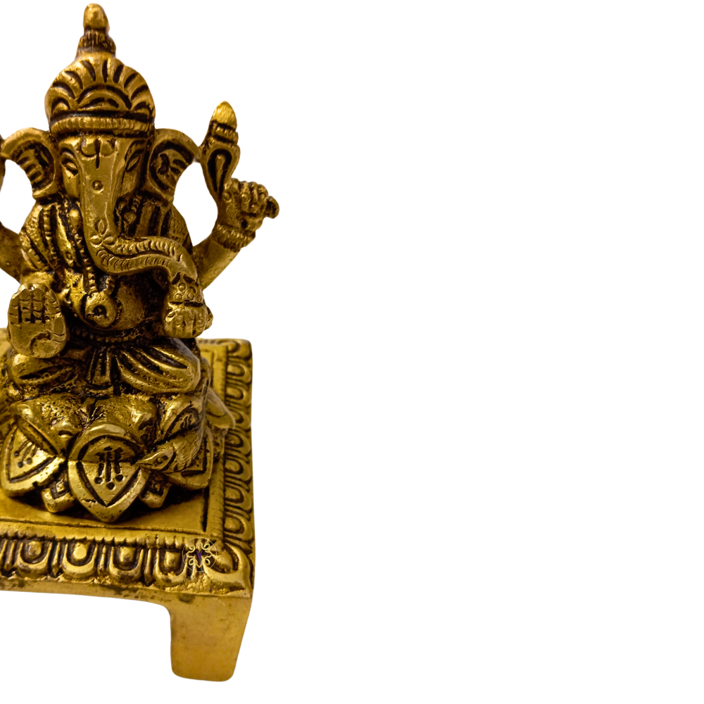 Shubh Sampatti Set – Twin Brass Idols of Wealth & Wisdom – Brass | Pooja Decor | Diwali Gifting | Home Decor | Wedding Gift