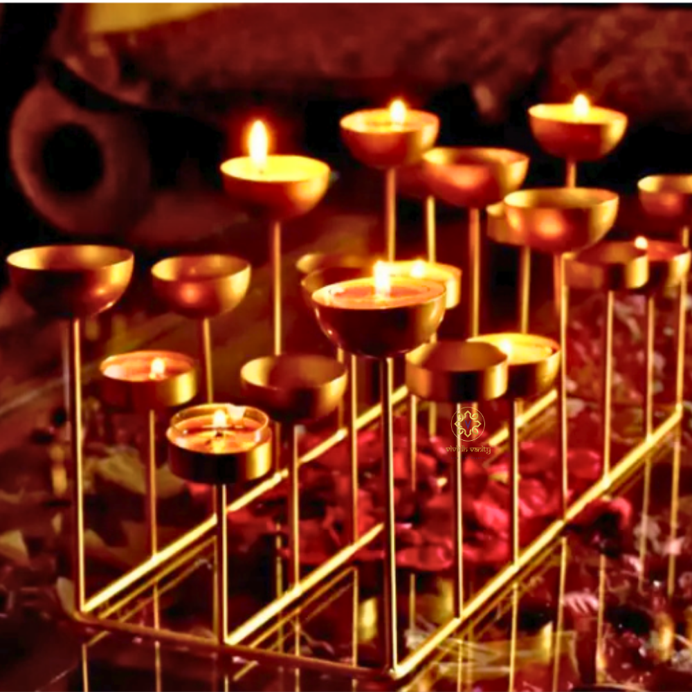 IllumeCraft 21 – Artistic 21 T-Light Frame – Diwali Gifting | Home Decor | Housewarming Gift | Corporate Gifting