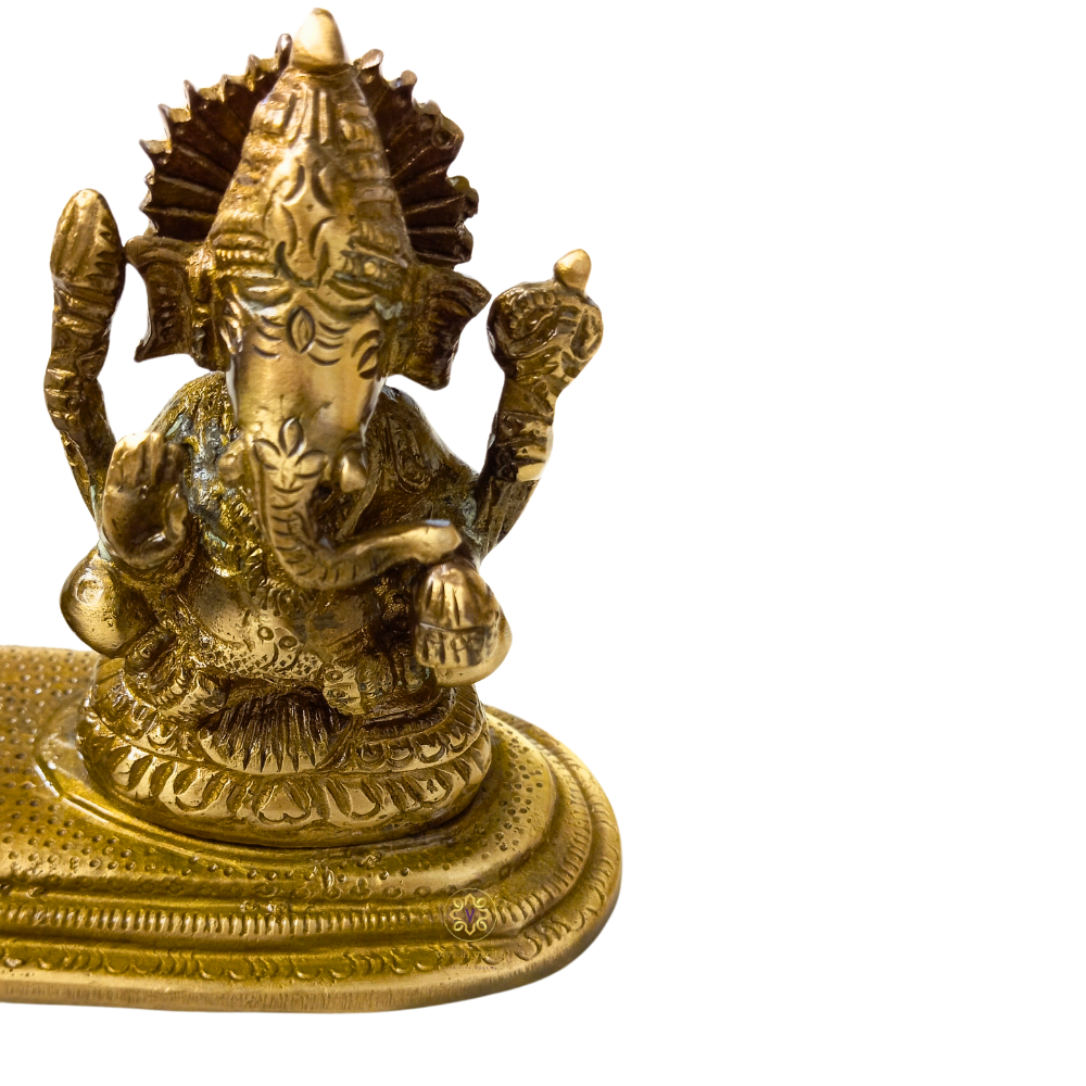 Shubh Sampatti Set Antique – Twin Brass Idols of Wealth & Wisdom – Brass | Pooja Decor | Diwali Gifting | Home Decor | Wedding Gift