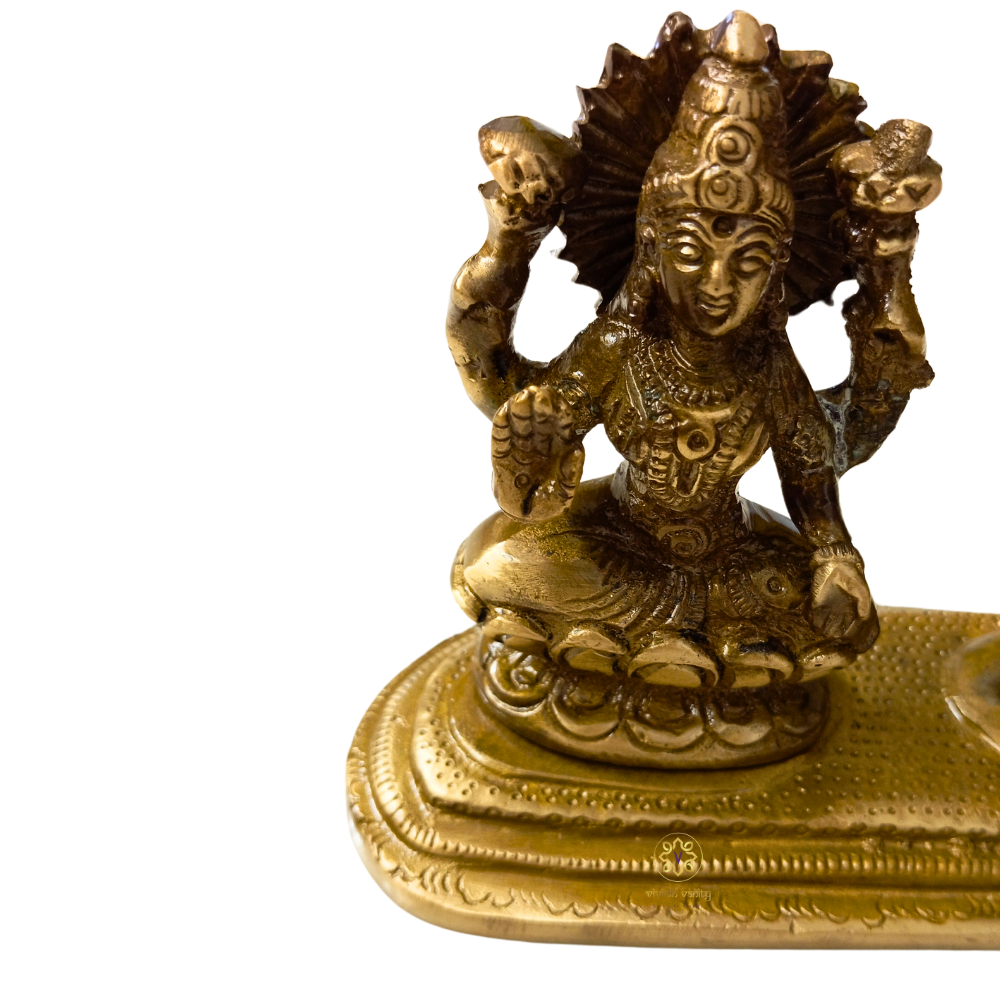 Shubh Sampatti Set Antique – Twin Brass Idols of Wealth & Wisdom – Brass | Pooja Decor | Diwali Gifting | Home Decor | Wedding Gift