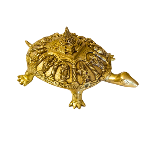 Dashavatar Shree Yantra – Auspicious Brass Tortoise Embodying Vishnu’s Power & Cosmic Energy – Brass | Pooja Decor | Diwali Gifting | Home Decor | Housewarming Gift