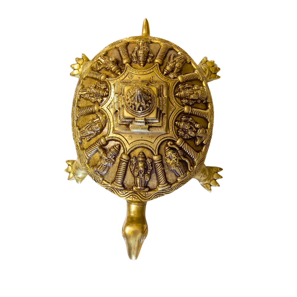 Dashavatar Shree Yantra – Auspicious Brass Tortoise Embodying Vishnu’s Power & Cosmic Energy – Brass | Pooja Decor | Diwali Gifting | Home Decor | Housewarming Gift