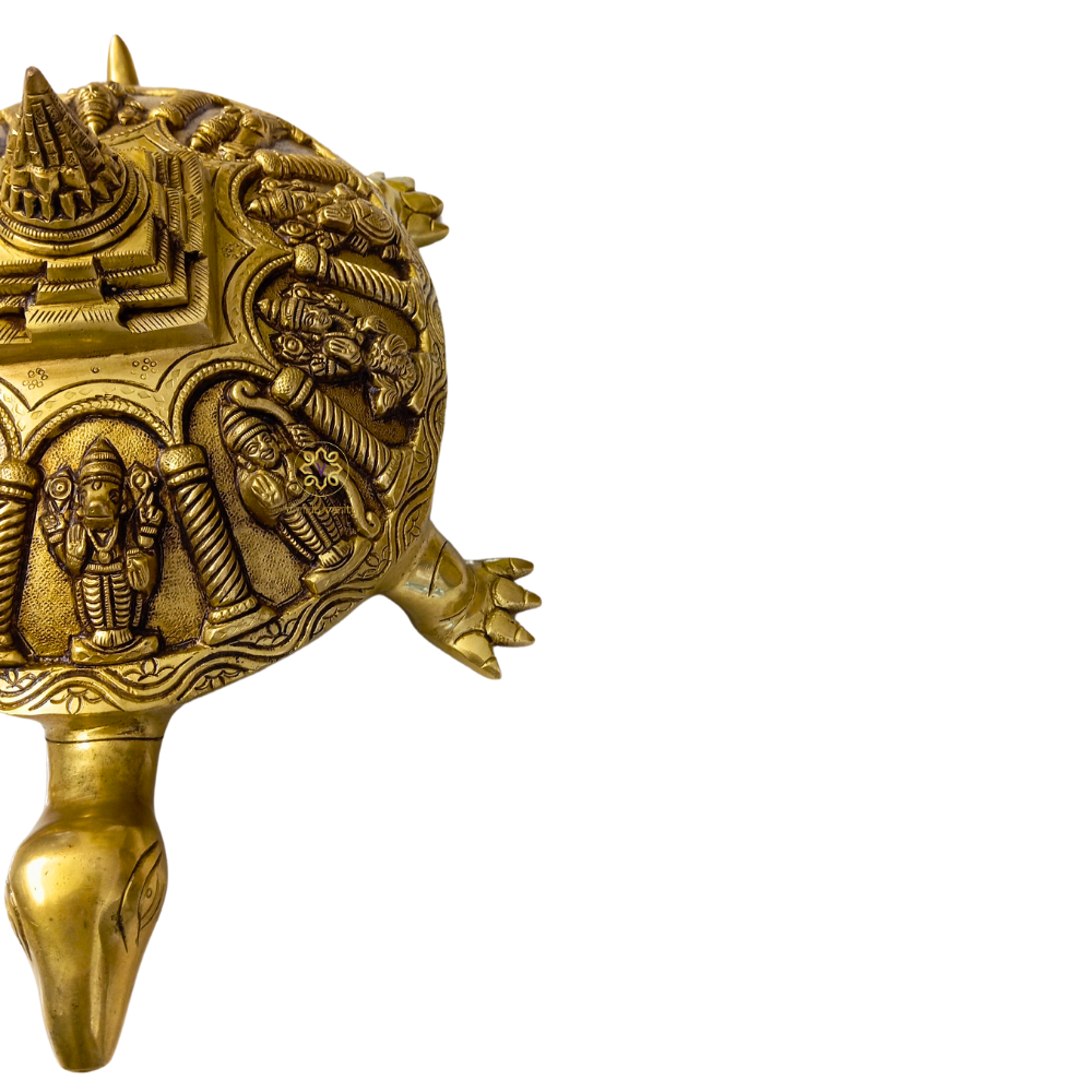 Dashavatar Shree Yantra – Auspicious Brass Tortoise Embodying Vishnu’s Power & Cosmic Energy – Brass | Pooja Decor | Diwali Gifting | Home Decor | Housewarming Gift