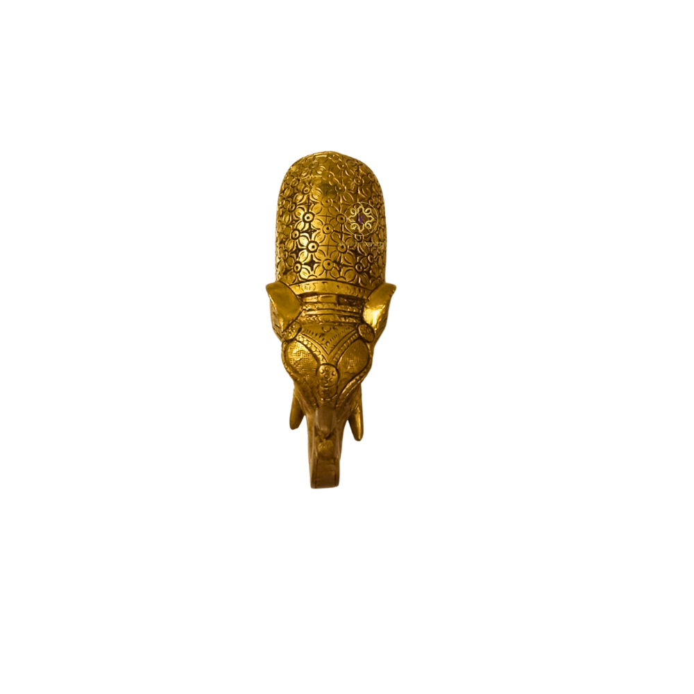 Pushpa Haathi – Pure Brass Elephant with Floral Hand Carving – Brass | Diwali Gifting | Home Decor | Housewarming Gift | Corporate Gifting