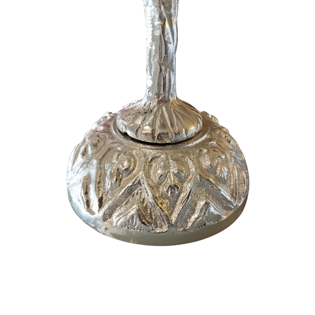 Imperial Peacock Platter β Silver-Finish Stand with Ornate Detailing for Cakes & Sweets β Dining Table Use | Diwali Gifting | Home Decor | Housewarming Gift | Wedding Gift