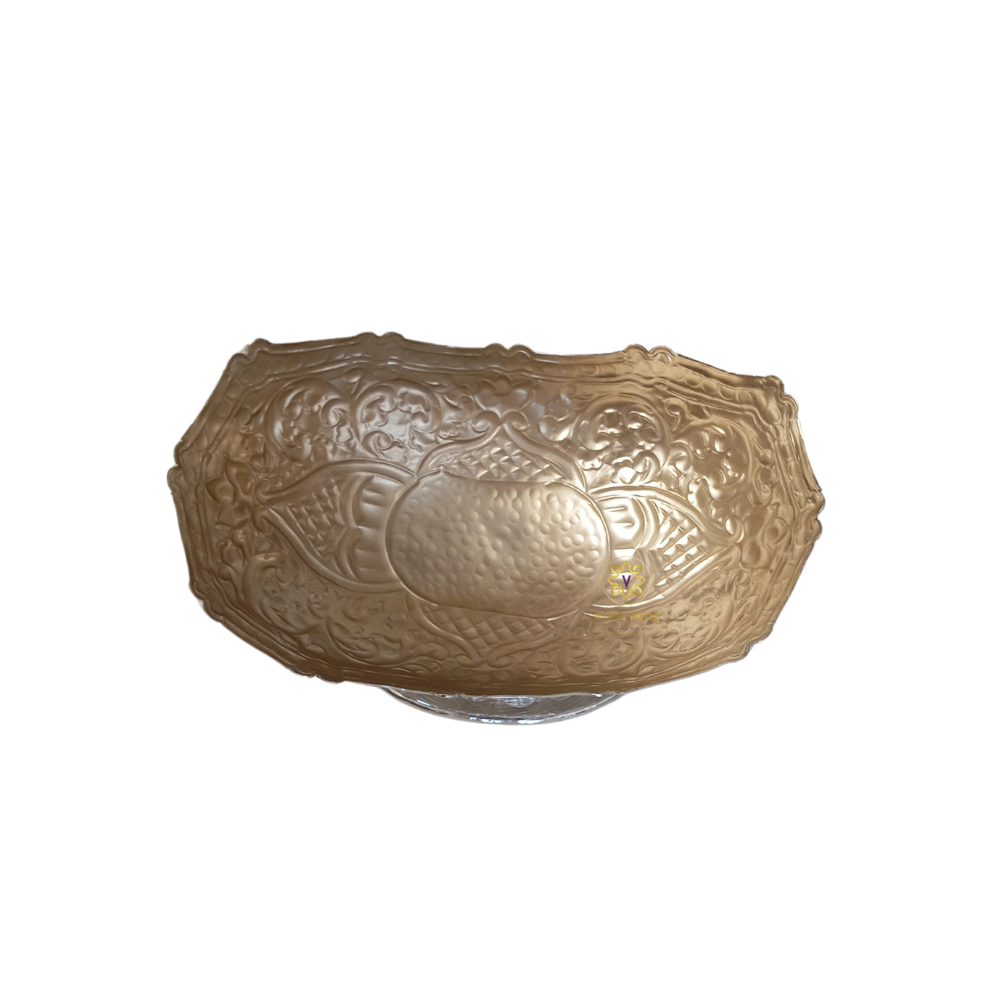 Silvella Bowl – Carved Silver Plated Oval Fruit Bowl – Diwali Gifting | Home Decor | Housewarming Gift | Wedding Gift | Corporate Gifting