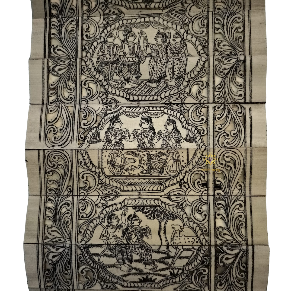 RamKatha Pattachitra – Handpainted Scroll Depicting the Ramayana – Diwali Gifting | Home Decor | Housewarming Gift | Wedding Gift | Corporate Gifting