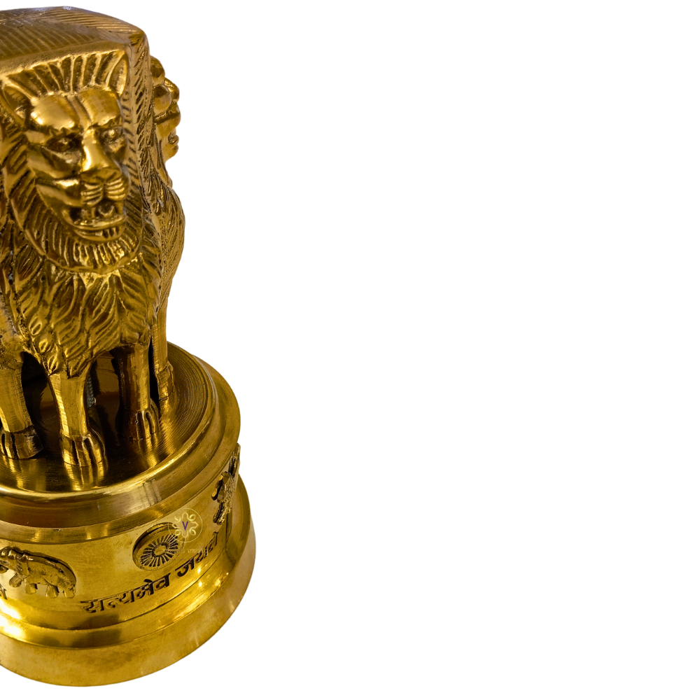 Samvidhan Stambh – Brass Ashoka Pillar Emblem with ‘Satyamev Jayate’ Inscription – Brass | Diwali Gifting | Home Decor | Housewarming Gift | Corporate Gifting