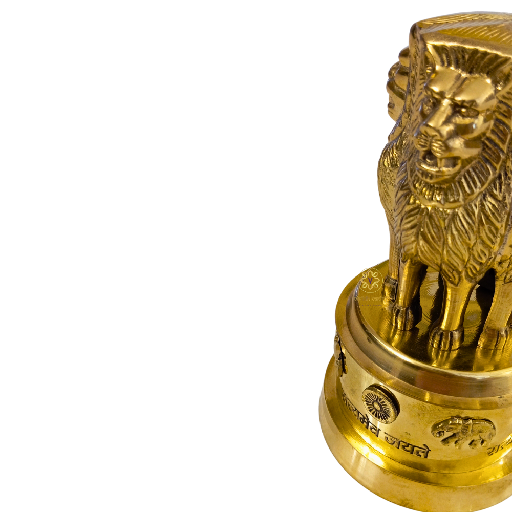 Samvidhan Stambh – Brass Ashoka Pillar Emblem with ‘Satyamev Jayate’ Inscription – Brass | Diwali Gifting | Home Decor | Housewarming Gift | Corporate Gifting