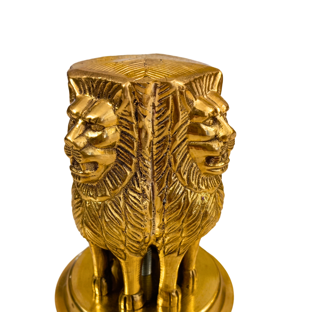 Samvidhan Stambh – Brass Ashoka Pillar Emblem with ‘Satyamev Jayate’ Inscription – Brass | Diwali Gifting | Home Decor | Housewarming Gift | Corporate Gifting