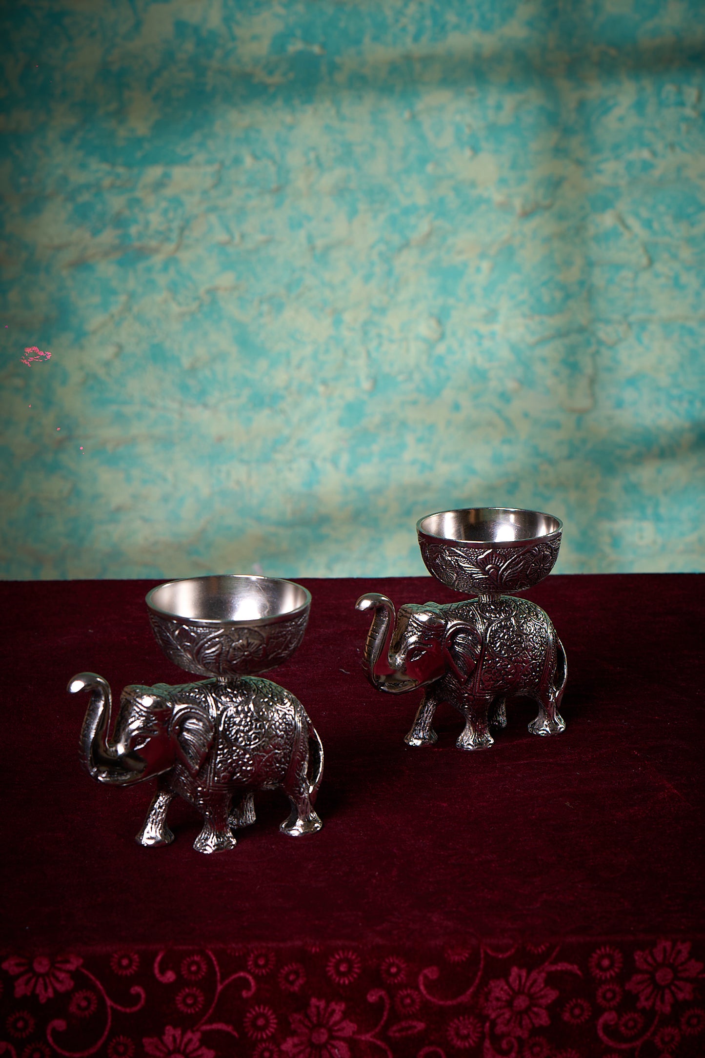 Shubh Haathi Bowls – Carved Elephant Dry Fruit Bowl Set of 2 – Oxidised |Diwali Gifting | Home Decor | Housewarming Gift | Wedding Gift | Corporate Gifting