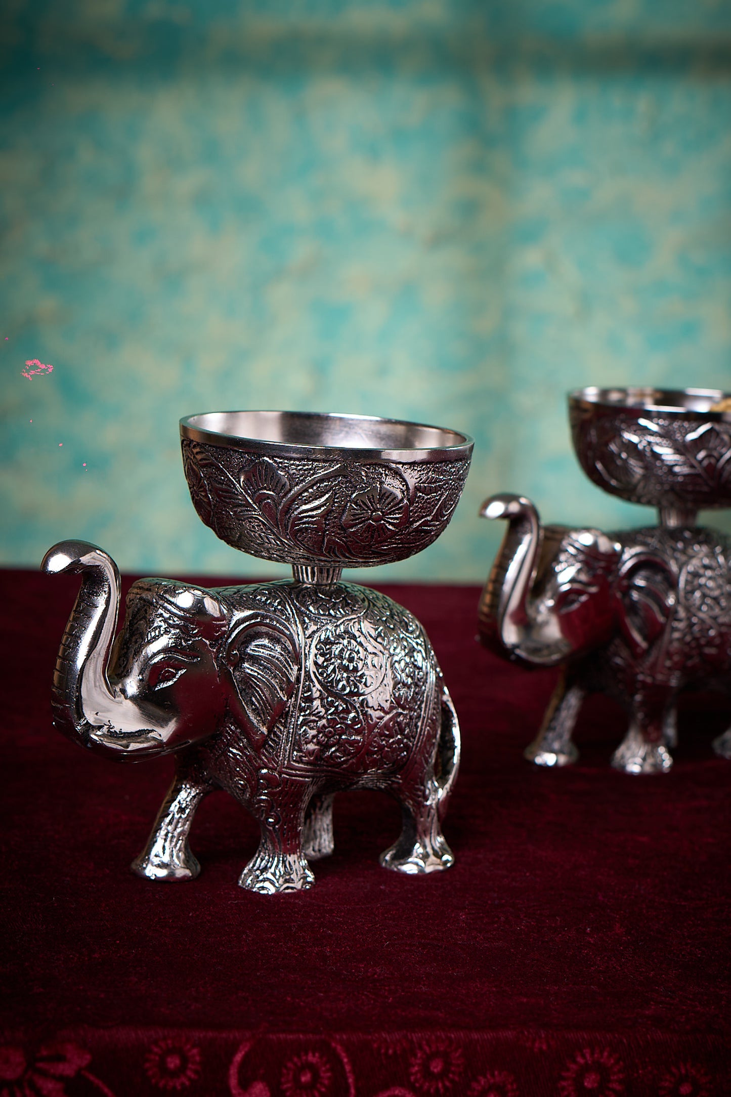 Shubh Haathi Bowls – Carved Elephant Dry Fruit Bowl Set of 2 – Oxidised |Diwali Gifting | Home Decor | Housewarming Gift | Wedding Gift | Corporate Gifting