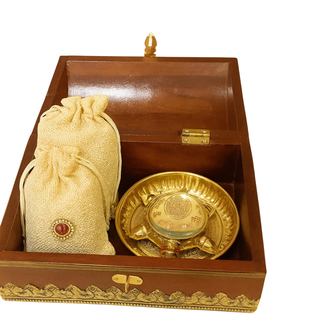 Kanak Kosh & 4 inch SaptSiddhi Yantra  Treasure Hamper Box