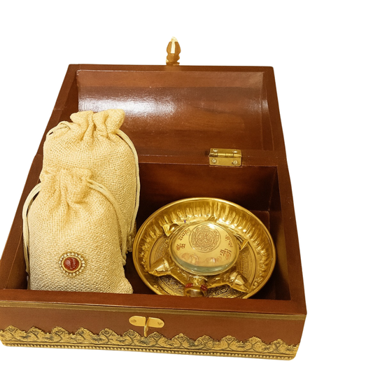 Kanak Kosh & 4 inch SaptSiddhi Yantra  Treasure Hamper Box