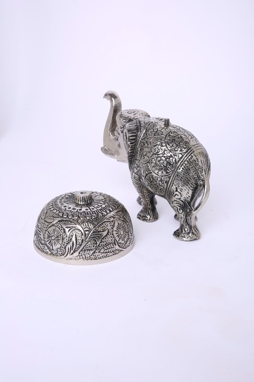 Shubh Haathi Bowls – Carved Elephant Dry Fruit Bowl Set of 2 – Oxidised |Diwali Gifting | Home Decor | Housewarming Gift | Wedding Gift | Corporate Gifting