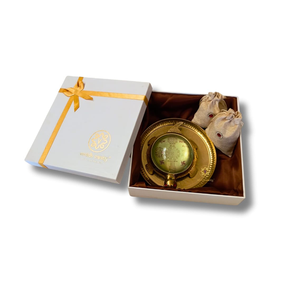 8 inch SaptSiddhi Yantra – Vastu Tortoise with 7 Auspicious Yantras for Fulfilment & Prosperity Gift Box