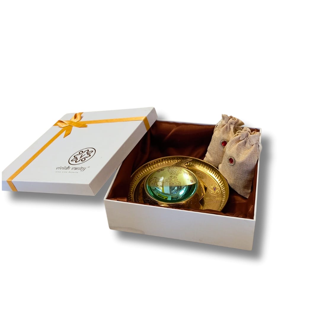 8 inch SaptSiddhi Yantra – Vastu Tortoise with 7 Auspicious Yantras for Fulfilment & Prosperity Gift Box