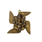Vighnaharta Swastik – Brass Wall Hanging of Ganesh ji & Swastik Antique FInish – Brass | Pooja Decor | Wedding Gift | Home Decor | Housewarming Gift