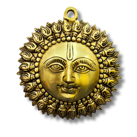7-Inch Brass Sun | Wall Decor | Vastu Decor | House Warming Gift