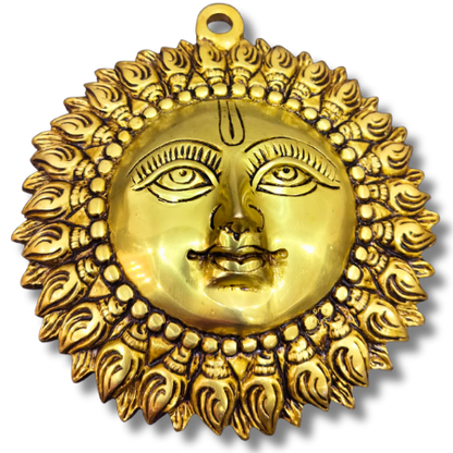 7-Inch Brass Sun | Wall Decor | Vastu Decor | House Warming Gift