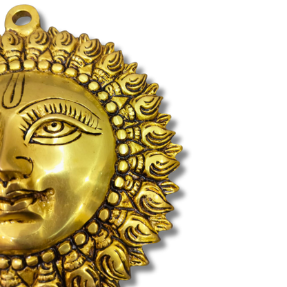 7-Inch Brass Sun | Wall Decor | Vastu Decor | House Warming Gift