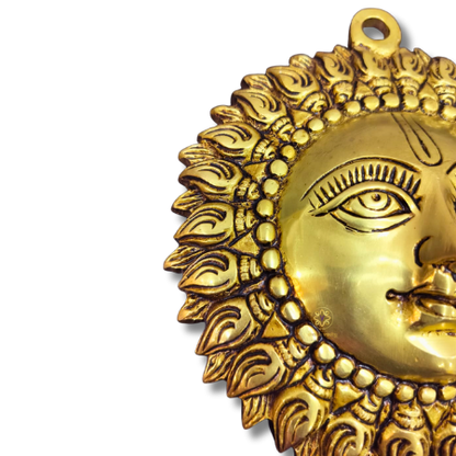 7-Inch Brass Sun | Wall Decor | Vastu Decor | House Warming Gift