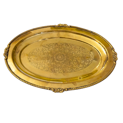 Peacock Regalia Set – Majestic Brass Dry Fruit Bowls with Blue Meenakari & Tray – Brass | Diwali Gifting | Home Decor | Housewarming Gift | Wedding Gift