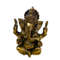 Aarambh Gajanan – Compact Brass Ganpati Idol in Lustrous Antique Finish – Brass | Pooja Decor | Wedding Gift | Home Decor | Housewarming Gift