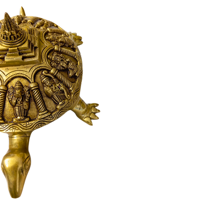 Dashavatar Shree Yantra – Auspicious Brass Tortoise Embodying Vishnu’s Power & Cosmic Energy – Brass | Pooja Decor | Diwali Gifting | Home Decor | Housewarming Gift