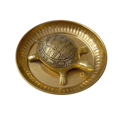 Luxe Vastu Tortoise – Centre-Aligned Tortoise set for Peace & Flow – Brass | Diwali Gifting | Home Decor | Housewarming Gift | Corporate Gifting
