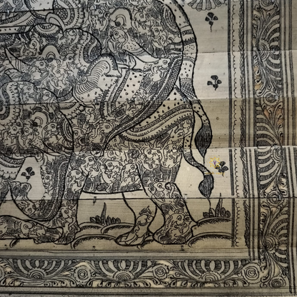 GajSamriddhi Pattachitra – Traditional Elephant Family Artwork on Natural Scroll – Diwali Gifting | Home Decor | Housewarming Gift | Wedding Gift | Corporate Gifting