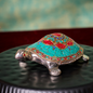 Raj Vilas Kachua – Silver Finish Metal Tortoise with Handcrafted Stonework – Premium Gifting | Home Decor | Vastu Decor | Feng Shui