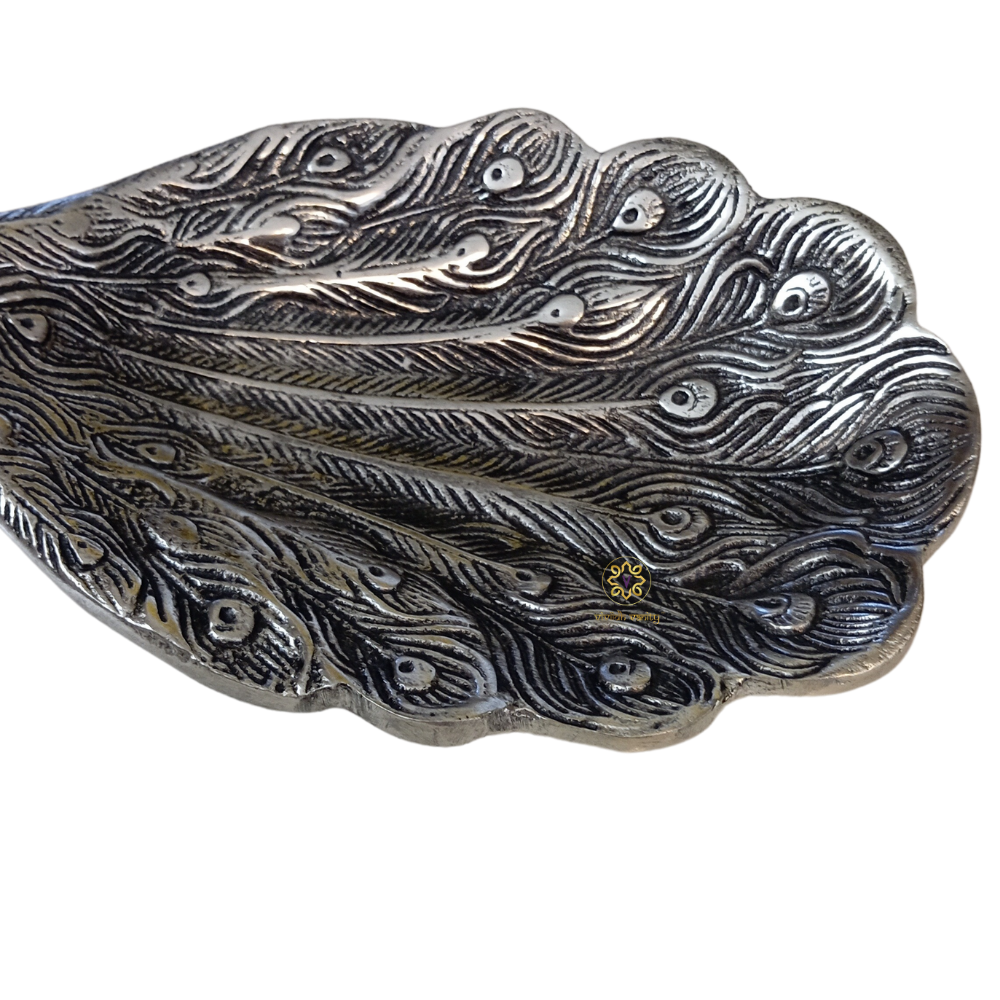 Raj Mor Platter – Antique Finish Metal Peacock Platter – Diwali Gifting | Home Decor | Housewarming Gift | Wedding Gift | Corporate Gifting