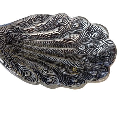 Raj Mor Platter – Antique Finish Metal Peacock Platter – Diwali Gifting | Home Decor | Housewarming Gift | Wedding Gift | Corporate Gifting